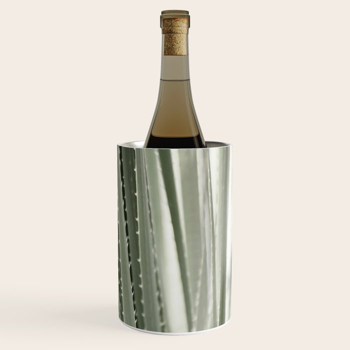 Yucca leaves pattern in sage green   Summer nature and travel photography Wine Chiller Gallery Image 3