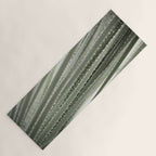 Yucca leaves pattern in sage green   Summer nature and travel photography Yoga Mat Gallery Image 1
