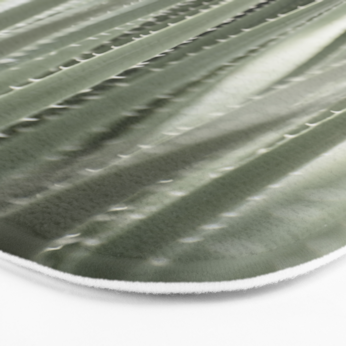 Yucca leaves pattern in sage green   Summer nature and travel photography Bath Mat Gallery Image 3