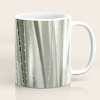 Yucca leaves pattern in sage green   Summer nature and travel photography Coffee Mug Gallery Image 1