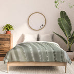 Yucca leaves pattern in sage green   Summer nature and travel photography Comforter Gallery Image 3
