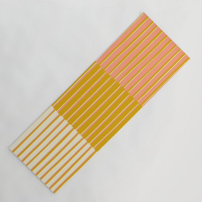 Peach, Tulip & Cream | PATTERN 09: The Retro Edition Yoga Mat Gallery Image 1