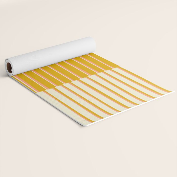 Peach, Tulip & Cream | PATTERN 09: The Retro Edition Yoga Mat Gallery Image 2