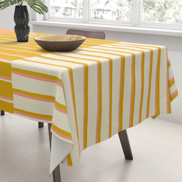 Peach, Tulip & Cream | PATTERN 09: The Retro Edition Tablecloth Gallery Image 3