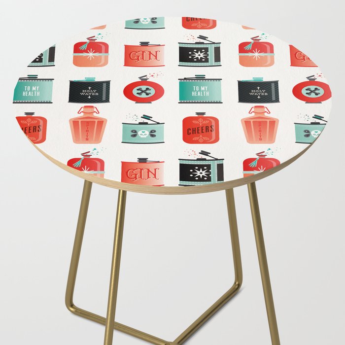 Flask Collection - Red & Turquoise Palette Side Table Gallery Image 2