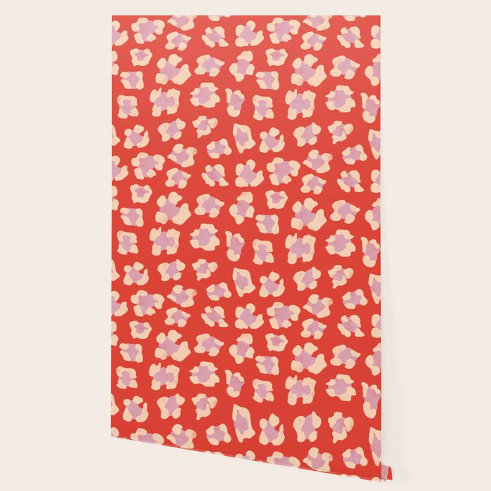 Dopamine Leopard Print In Red And Pink Wallpaper Gallery Image 2