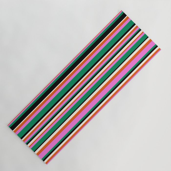 Classic Stripes XIV - Bold Retro Yoga Mat Gallery Image 1