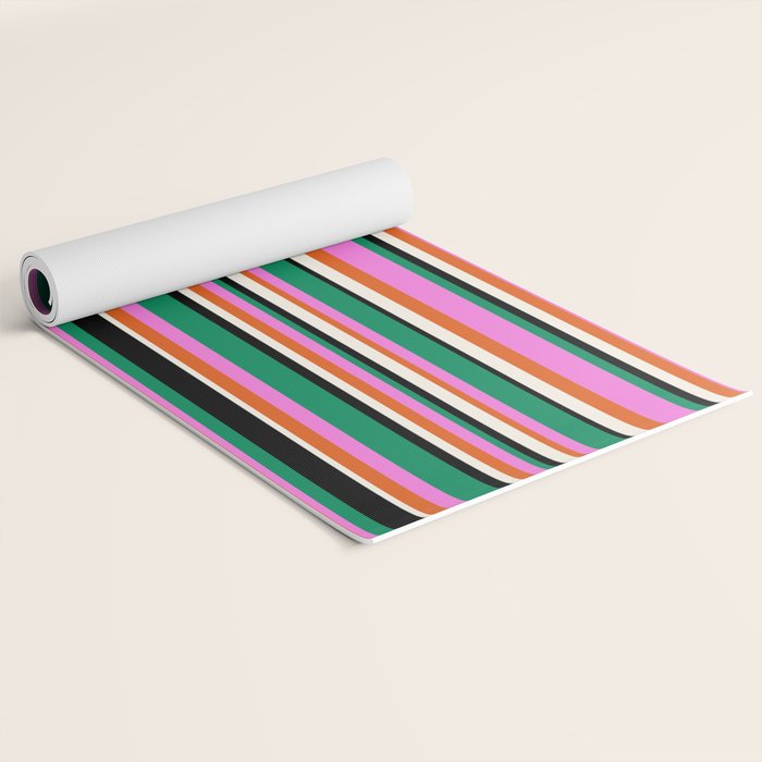 Classic Stripes XIV - Bold Retro Yoga Mat Gallery Image 2