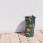 Vintage Sun and Star Print in Navy Travel Mug Gallery Image 4
