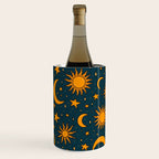 Vintage Sun and Star Print in Navy Wine Chiller Gallery Image 2