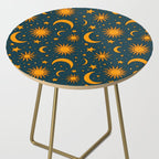 Vintage Sun and Star Print in Navy Side Table Gallery Image 2