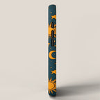 Vintage Sun and Star Print in Navy iPhone Case Gallery Image 2