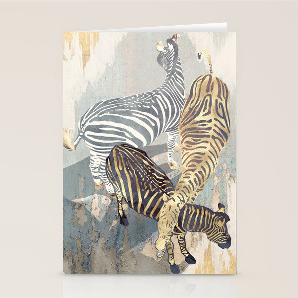 Metallic Zebras Stationery Card Gallery Image 2