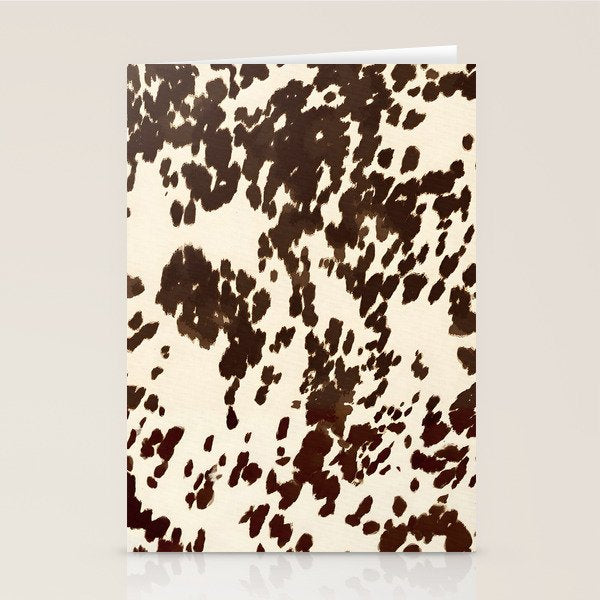 Textured Speckled Cow Stationery Card Gallery Image 2