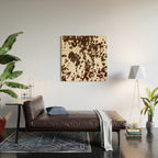 Textured Speckled Cow Wood Wall Art Gallery Image 2