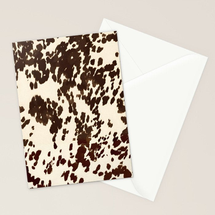 Textured Speckled Cow Stationery Card Gallery Image 2