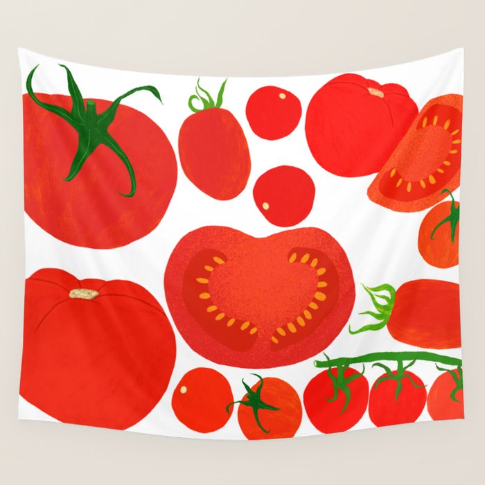 Tomato Harvest Wall Tapestry Gallery Image 1