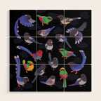 Magpie -dark Wood Wall Art Gallery Image 1