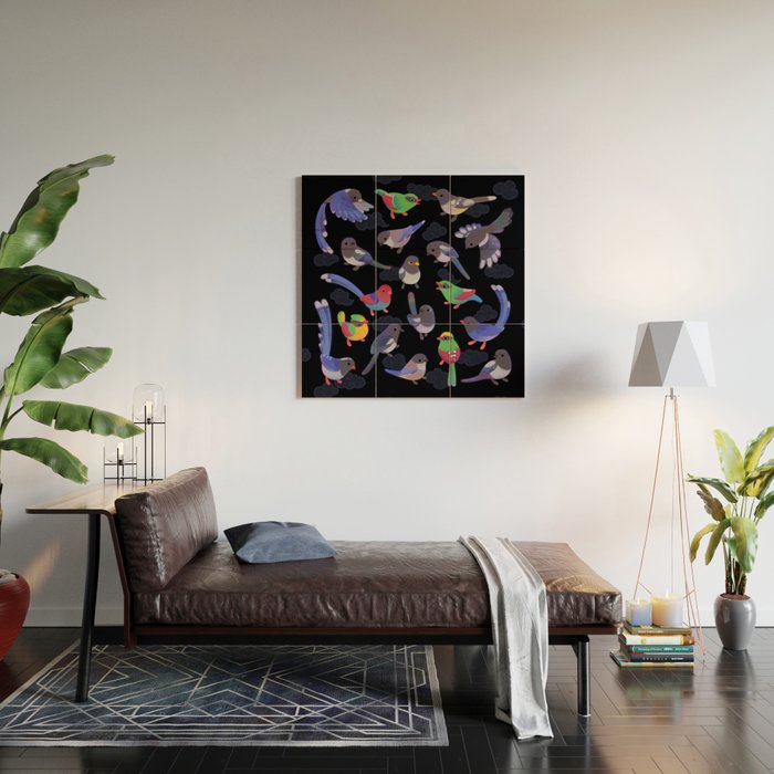 Magpie -dark Wood Wall Art Gallery Image 2