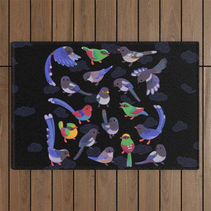 Magpie -dark Outdoor Rug Gallery Image 1