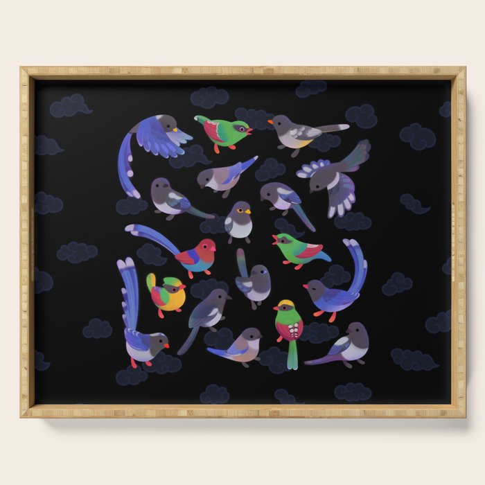 Magpie -dark Serving Tray Gallery Image 1