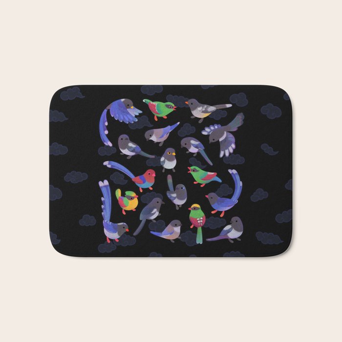 Magpie -dark Bath Mat Gallery Image 1