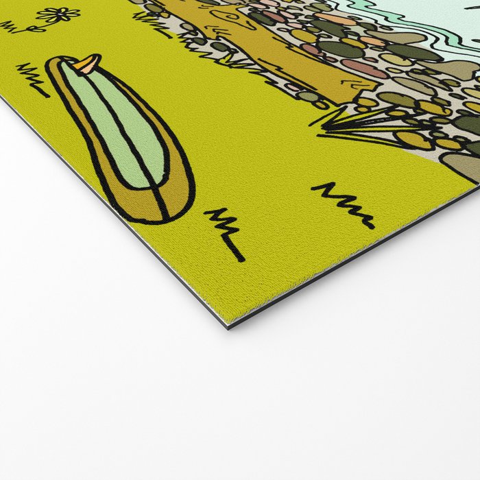 point breaks in paradise // retro surf art by surfy birdy Welcome Mat Gallery Image 2