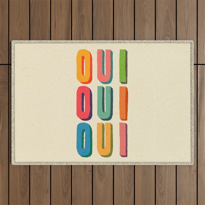 Oui oui oui Outdoor Rug Gallery Image 1
