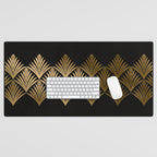 Reims France Luxueux Black and Gold Art Deco Desk Mat Gallery Image 1
