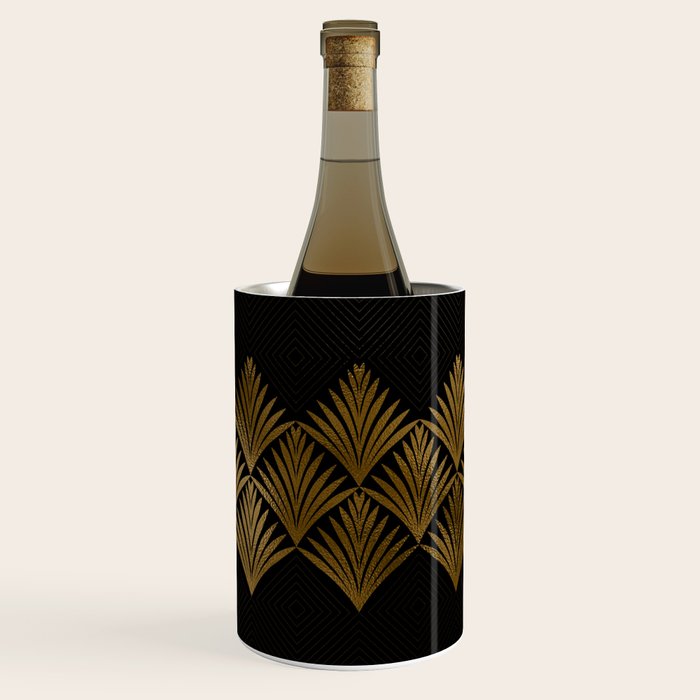 Reims France Luxueux Black and Gold Art Deco Wine Chiller Gallery Image 3
