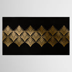 Reims France Luxueux Black and Gold Art Deco Tablecloth Gallery Image 2