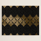 Reims France Luxueux Black and Gold Art Deco Jigsaw Puzzle Gallery Image 1