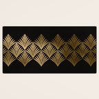 Reims France Luxueux Black and Gold Art Deco Desk Mat Gallery Image 3