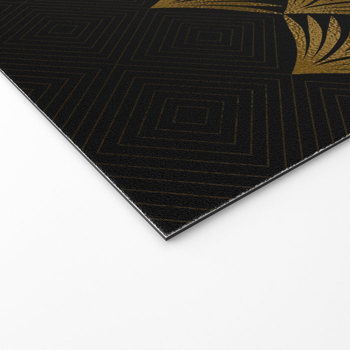 Reims France Luxueux Black and Gold Art Deco Welcome Mat Gallery Image 2