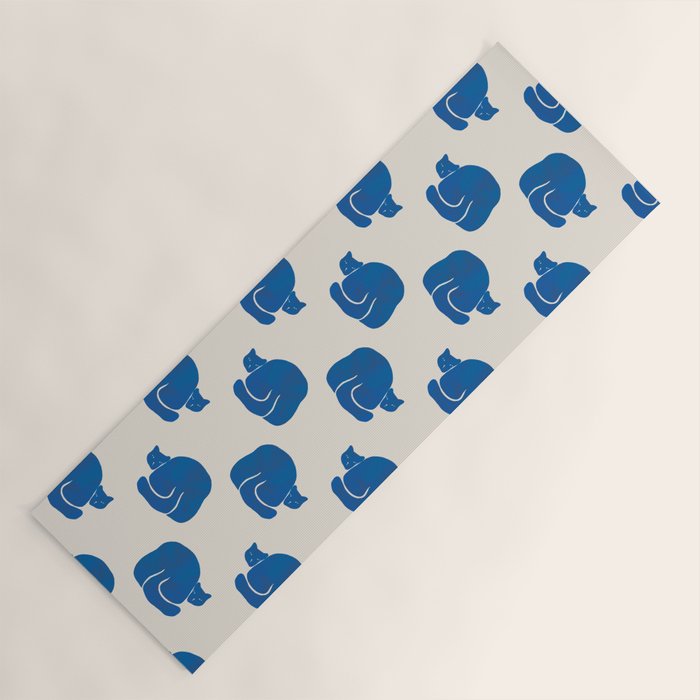 Blue cat Yoga Mat Gallery Image 1