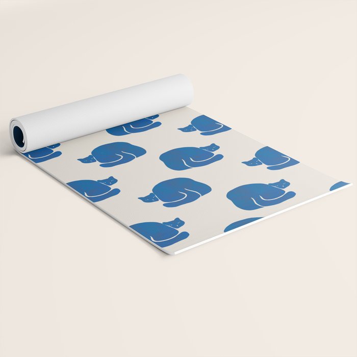 Blue cat Yoga Mat Gallery Image 2