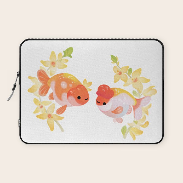 Ranchu and Forsythias Laptop Sleeve Gallery Image 1