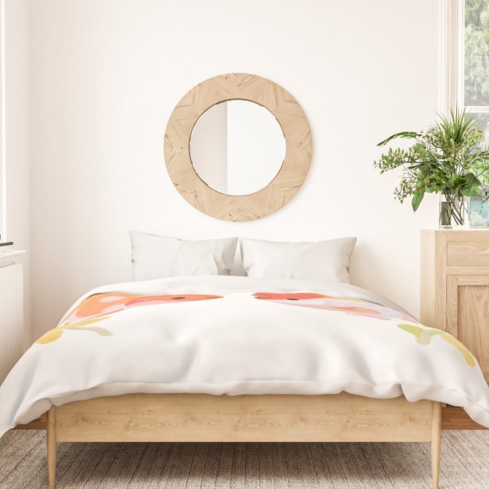 Ranchu and Forsythias Duvet Cover Gallery Image 3