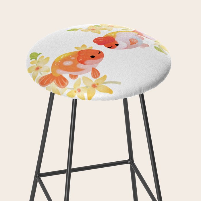 Ranchu and Forsythias Stool Gallery Image 2