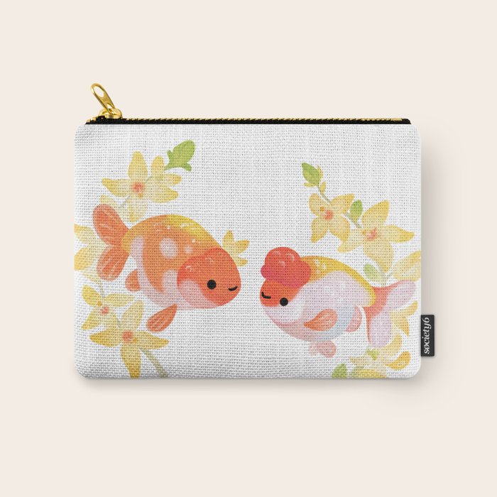 Ranchu and Forsythias Carry All Pouch Gallery Image 1