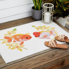Ranchu and Forsythias Outdoor Rug Gallery Image 2