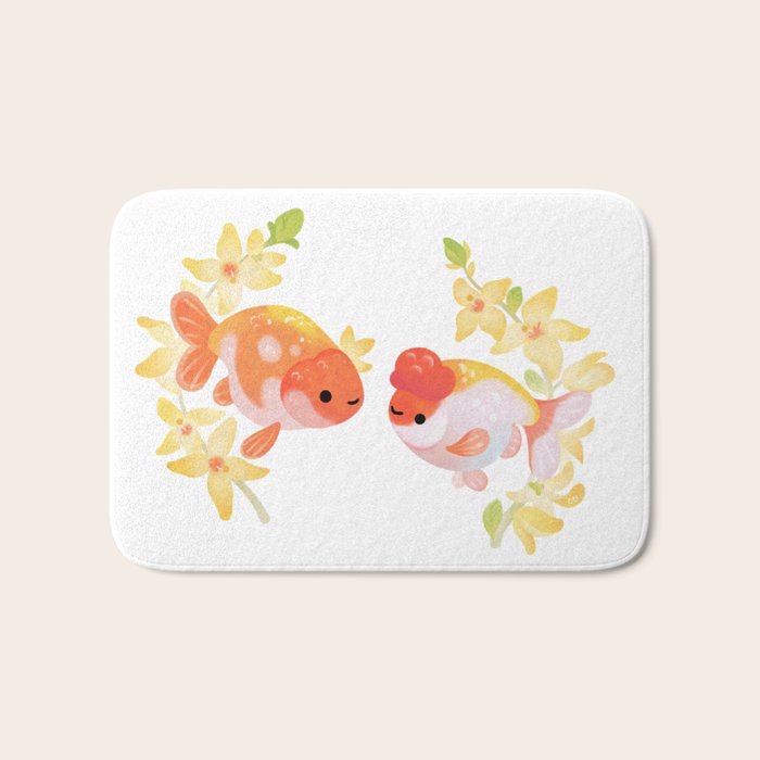 Ranchu and Forsythias Bath Mat Gallery Image 1