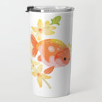Ranchu and Forsythias Travel Mug Gallery Image 3