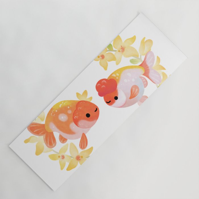 Ranchu and Forsythias Yoga Mat Gallery Image 1