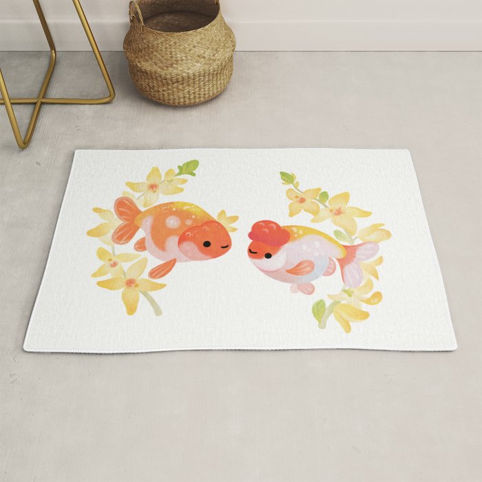 Ranchu and Forsythias Rug Gallery Image 1