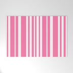 Classic Stripes XXXIII - 90s Barbie Pink Welcome Mat Gallery Image 1
