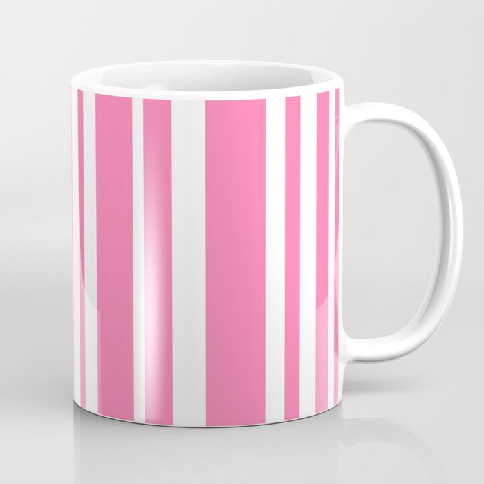 Classic Stripes XXXIII - 90s Barbie Pink Coffee Mug Gallery Image 1