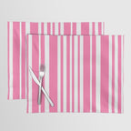 Classic Stripes XXXIII - 90s Barbie Pink Placemat Gallery Image 1