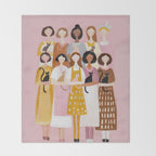Sisterhood of Cat Lovers Throw Blanket Gallery Image 2