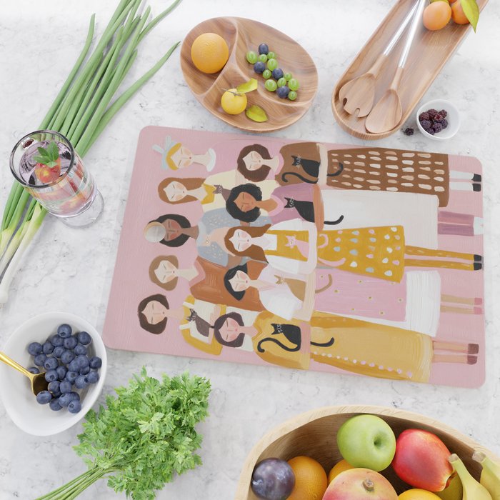 Sisterhood of Cat Lovers Cutting Board Gallery Image 2